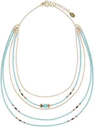 Accessorize Beaded Layered Round Necklace
