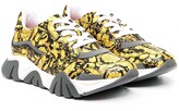 Thumbnail for your product : Versace Children TEEN printed lace-up trainers