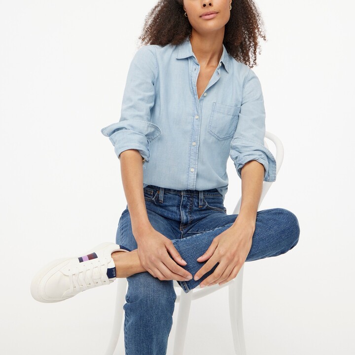 fitted chambray shirt womens