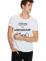 Thumbnail for your product : Scotch & Soda Printed Cotton-Linen T-Shirt | Regular fit