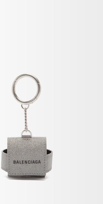Balenciaga Cash Metallic Airpods Case - Silver - ShopStyle Key Chains