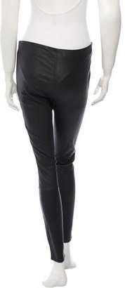 Victoria Beckham Mid-Rise Leather Leggings w/ Tags