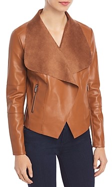bagatelle leather trucker jacket