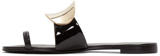 Giuseppe Zanotti Black Patent Nuvorock Sandals