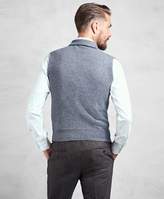 Thumbnail for your product : Brooks Brothers Golden Fleece 3-D Knit Cashmere Shawl Collar Sweater Vest
