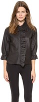 Thumbnail for your product : J.W.Anderson Paper Leather French Ruffle Shirt