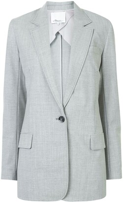 chambray blazer womens outfit