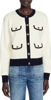 Thumbnail for your product : Sandro Murcie Two-Tone Cardigan