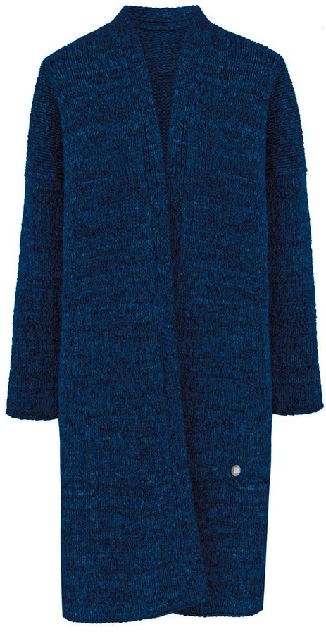 navy blue hooded cardigan