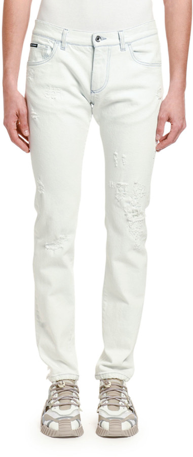 men's distressed slim denim