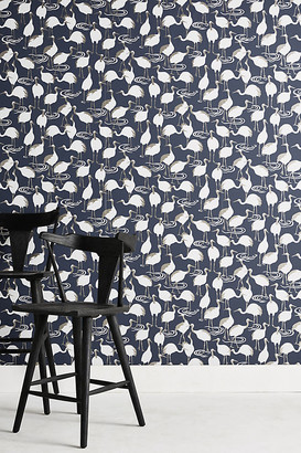 York Wall Coverings Winter Cranes Wallpaper By York Wallcoverings in Blue Size ALL