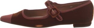 Alexandre Birman Velvet Grosgrain Trim Mary Jane Flats