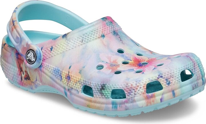 Crocs Classic Clog - Seasonal Graphic (Pure Water/Multi Dream Floral) Clog  Shoes - ShopStyle