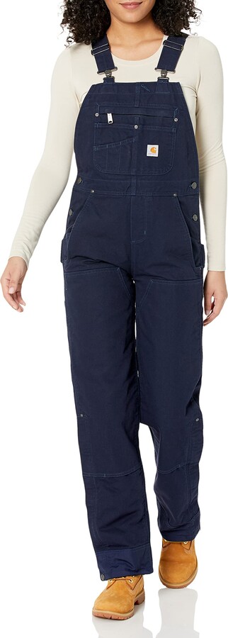 Carhartt womens Quilt Lined Washed Duck Bib (Big & Tall) Overalls -  ShopStyle Pants