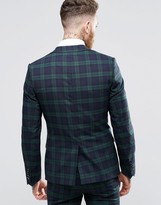 Thumbnail for your product : NOOSE & MONKEY Noose & Monkey Super Skinny Suit Jacket In Plaid  With Stretch