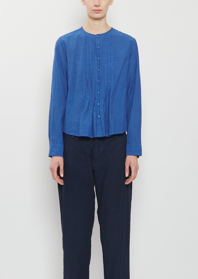 Pas De Calais Organic Cotton Pintucks Blouse