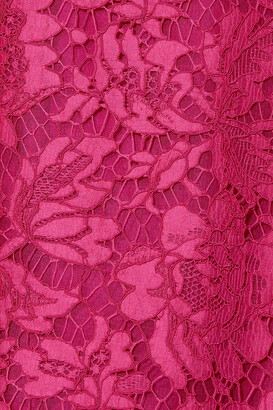 Valentino Two-tone Crepe And Corded Lace Mini Dress