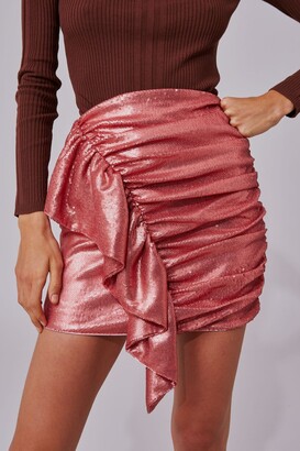 C/Meo AS IT GOES SKIRT rosewood sequin
