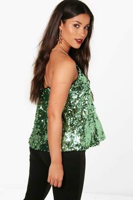 boohoo Maternity Polly Sequin Swing Cami Vest Top