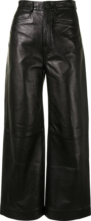 Proenza Schouler White Label High-Waist Leather Culottes