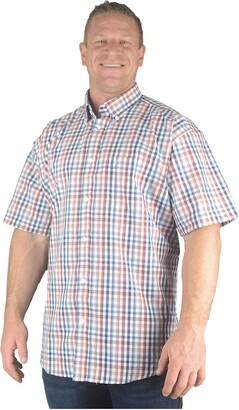 Cotton Valley Big Mens Heatony Short Sleeve Check Shirt for Sizes 2XL 3XL  4XL 5XL 6XL 7XL 8XL - ShopStyle