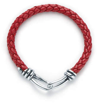 Tiffany & Co. Paloma Picasso® Knot single braid bracelet of red leather and silver, medium