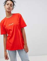 Thumbnail for your product : Puma Exclusive To ASOS T-Shirt With Neon Logo In Red
