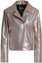 Thumbnail for your product : Veda Glittered Leather Biker Jacket