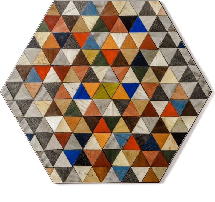 E. Inder Designs Six Coasters Set. Mosaic Boho Chic Design From The Colourful Harlequin Range.