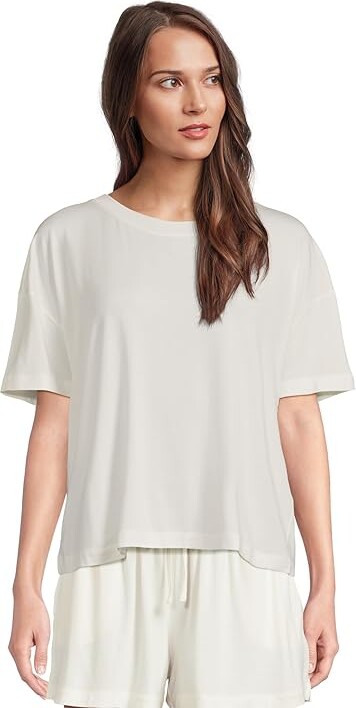 Eberjey Gisele Everyday T-Shirt Women's Pajama Ivory : XL, Modal/Spandex/Tencel