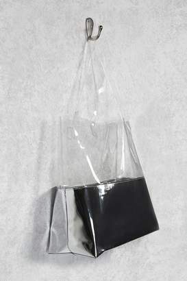 Forever 21 Clear Metallic Colorblock Tote