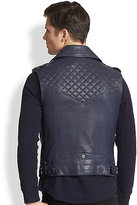 Thumbnail for your product : Richard Chai Andrew Marc x Jagger Asymmetrical Leather Vest