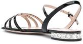 Thumbnail for your product : Miu Miu embellished heel sandals