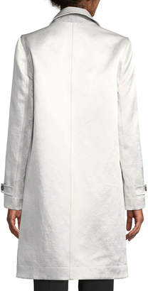 Brunello Cucinelli Reversible Shiny Linen Coat