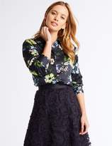 Thumbnail for your product : Marks and Spencer PETITE Floral Print Satin Long Sleeve Shirt