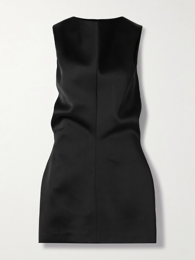 KHAITE Toma Satin-crepe Tunic - Black