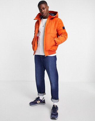 Tommy Hilfiger padded jacket in orange - ShopStyle