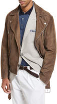 Thumbnail for your product : Suede Asymmetric Moto Jacket