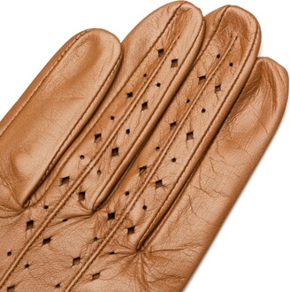 1861 Glove Manufactory Women's Brown Ravello - Camel Leather Gloves For Woman