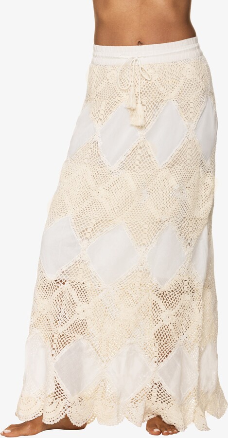 Helen Jon Scallop Crochet Maxi Skirt/Bandeau Dress