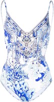 Thumbnail for your product : Camilla Crystal-Embellished Dragon-Print Swimsuit