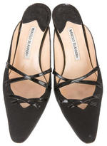 Thumbnail for your product : Manolo Blahnik Canvas Mules