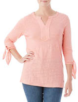 Thumbnail for your product : Olsen Tie-Sleeve Linen Top