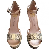 Thumbnail for your product : House Of Harlow Python print Leather Heels