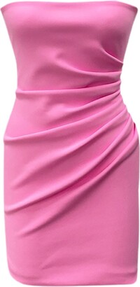 Meraki Official - Cara Pink Bodycon Strapless Mini Dress