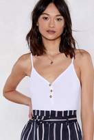 Thumbnail for your product : Nasty Gal Push My Buttons Ribbed Bodysuit
