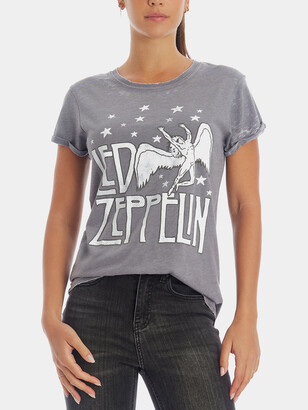 Recycled Karma Led Zeppelin Acid Wash Band T-Shirt