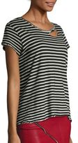 Thumbnail for your product : RtA Nicola Striped Distressed Cotton Tee