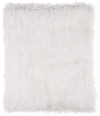 Adrienne Landau Fox Fur Throw - White