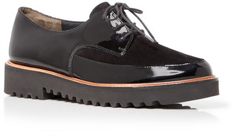 Paul Green Lace Up Creeper Oxford Flats - Cindy